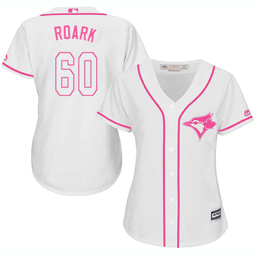 Blue Jays #60 Tanner Roark White/Pink Fashion Women's Stitched MLB Jersey